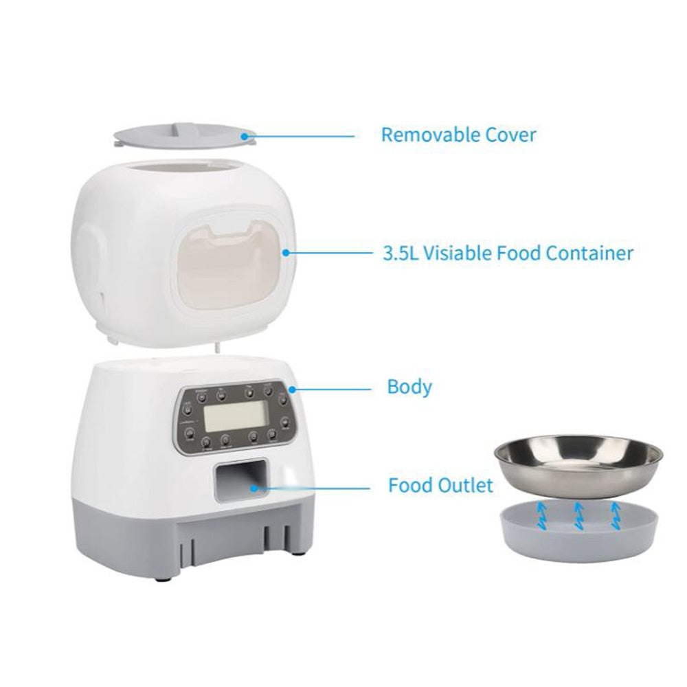 3.5l Smart Food Dispenser For Cats And Dogs