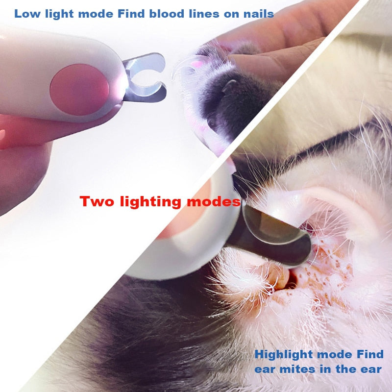 LED Light Professional Pet Nail Clipper For Small Dogs And Cats