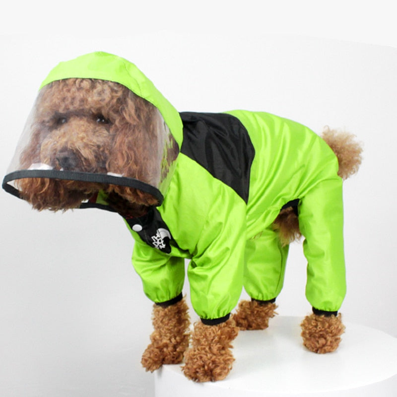 Transparent Hooded Jumpsuit For Dogs & Cats