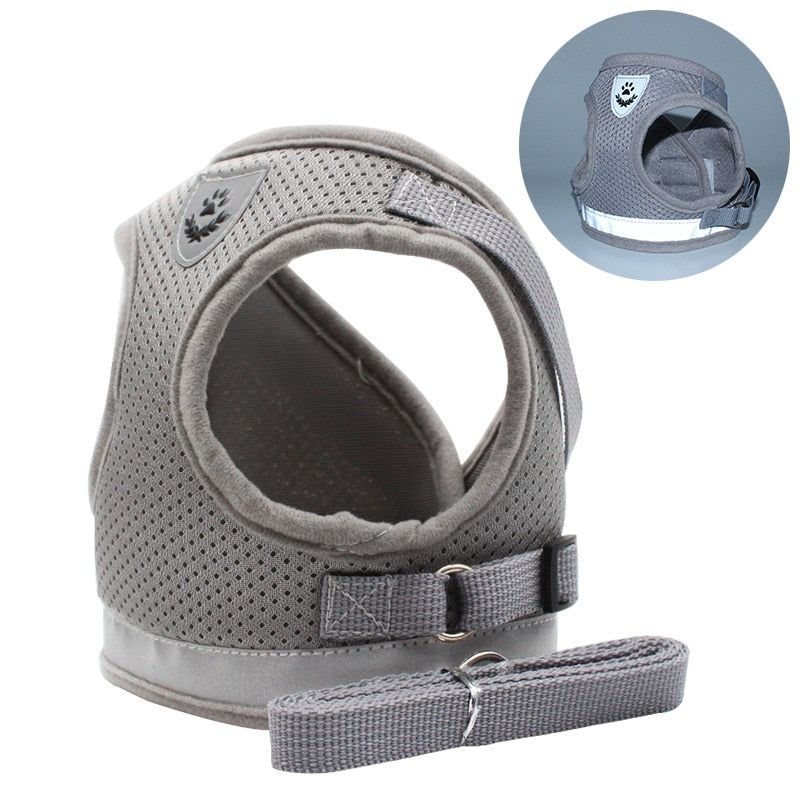 Adjustable Reflective Cat Harness And Leash Set