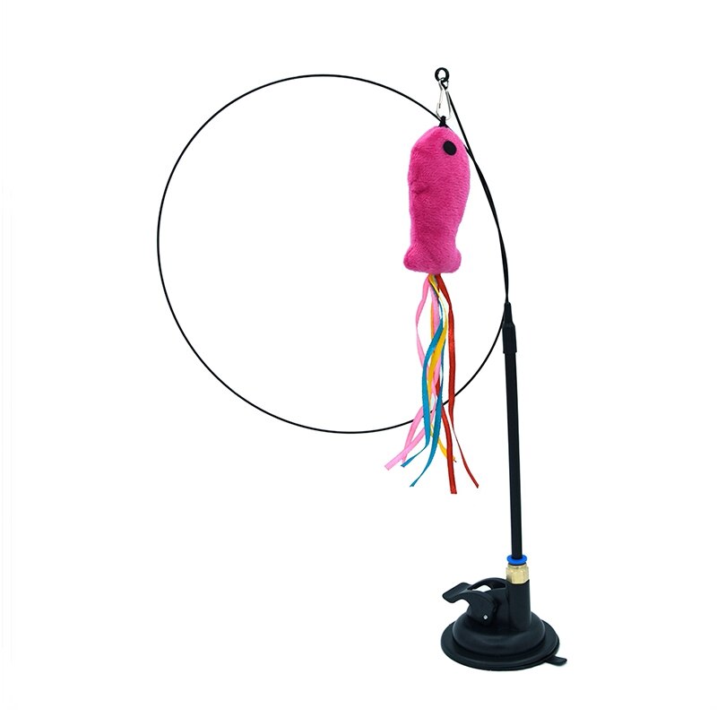 Handfree Teaser Wand With Suction Cup