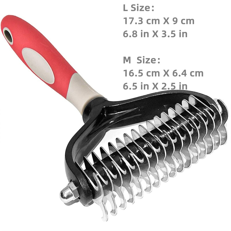 Double-Sided Stainless Steel Pet Grooming Brush