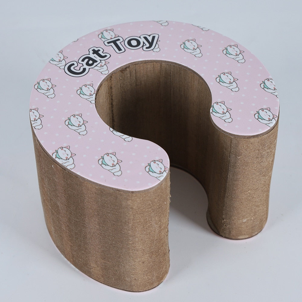 Bell-Enhanced Scratch Board For Claw Climbing & Cat Grind