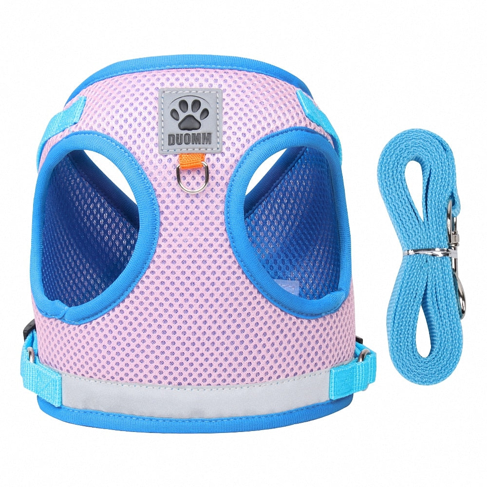 Adjustable Reflective Cat Harness And Leash Set