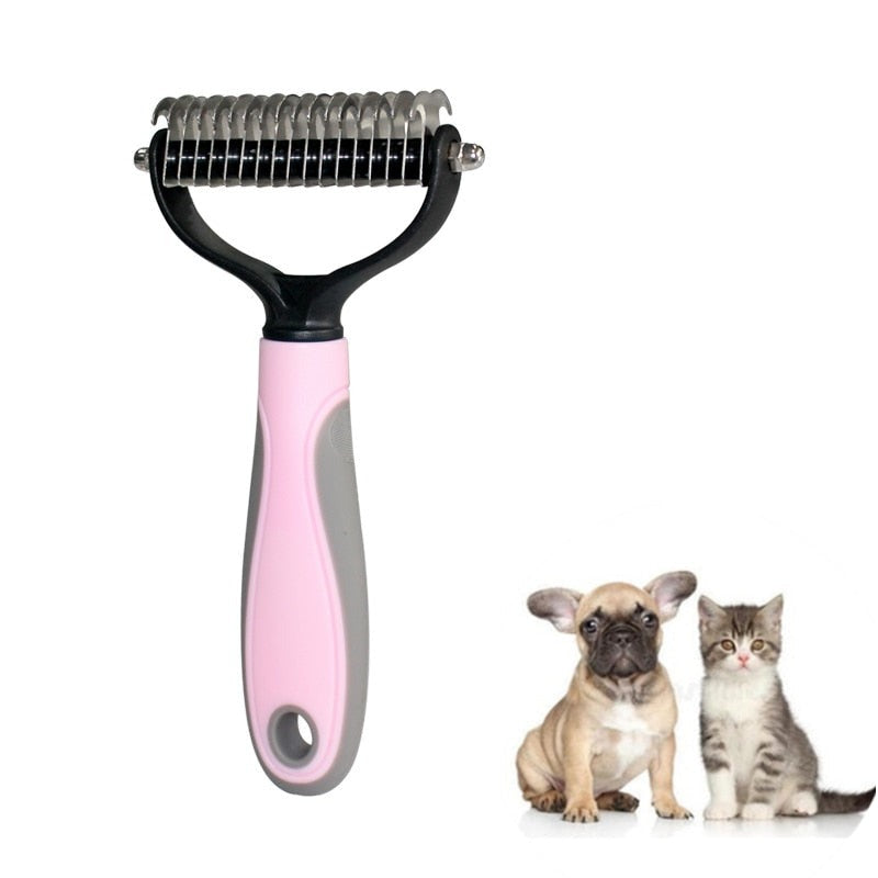 Double-Sided Stainless Steel Pet Grooming Brush