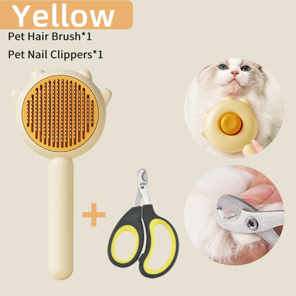 Pet Grooming Needle Brush With Magic Massage Comb