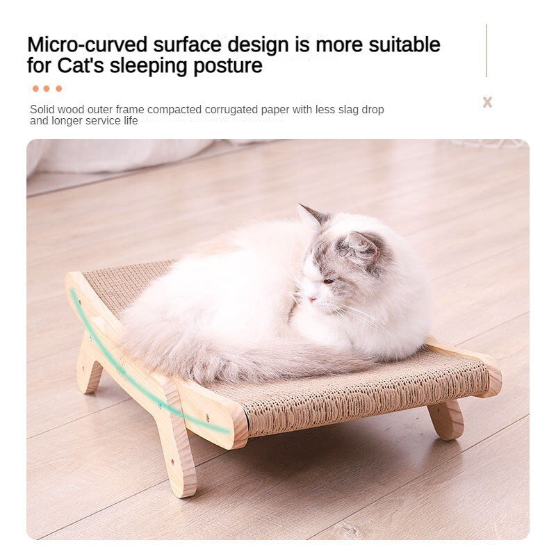 3-in-1 Wooden Cat Scratcher
