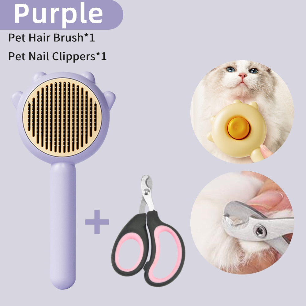 Pet Grooming Needle Brush With Magic Massage Comb