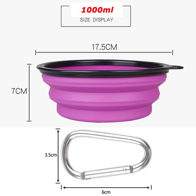 1000ml Large Collapsible Dog Pet Bowl