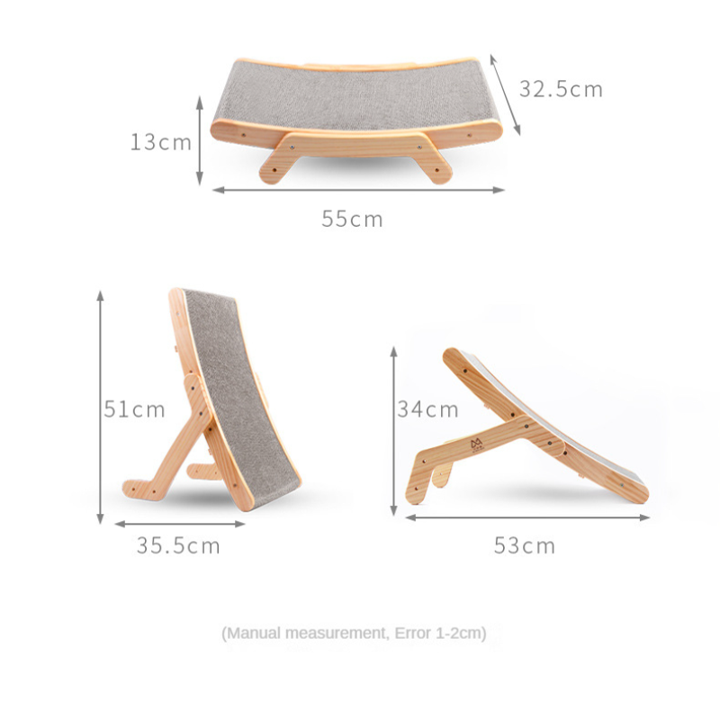 3-in-1 Wooden Cat Scratcher