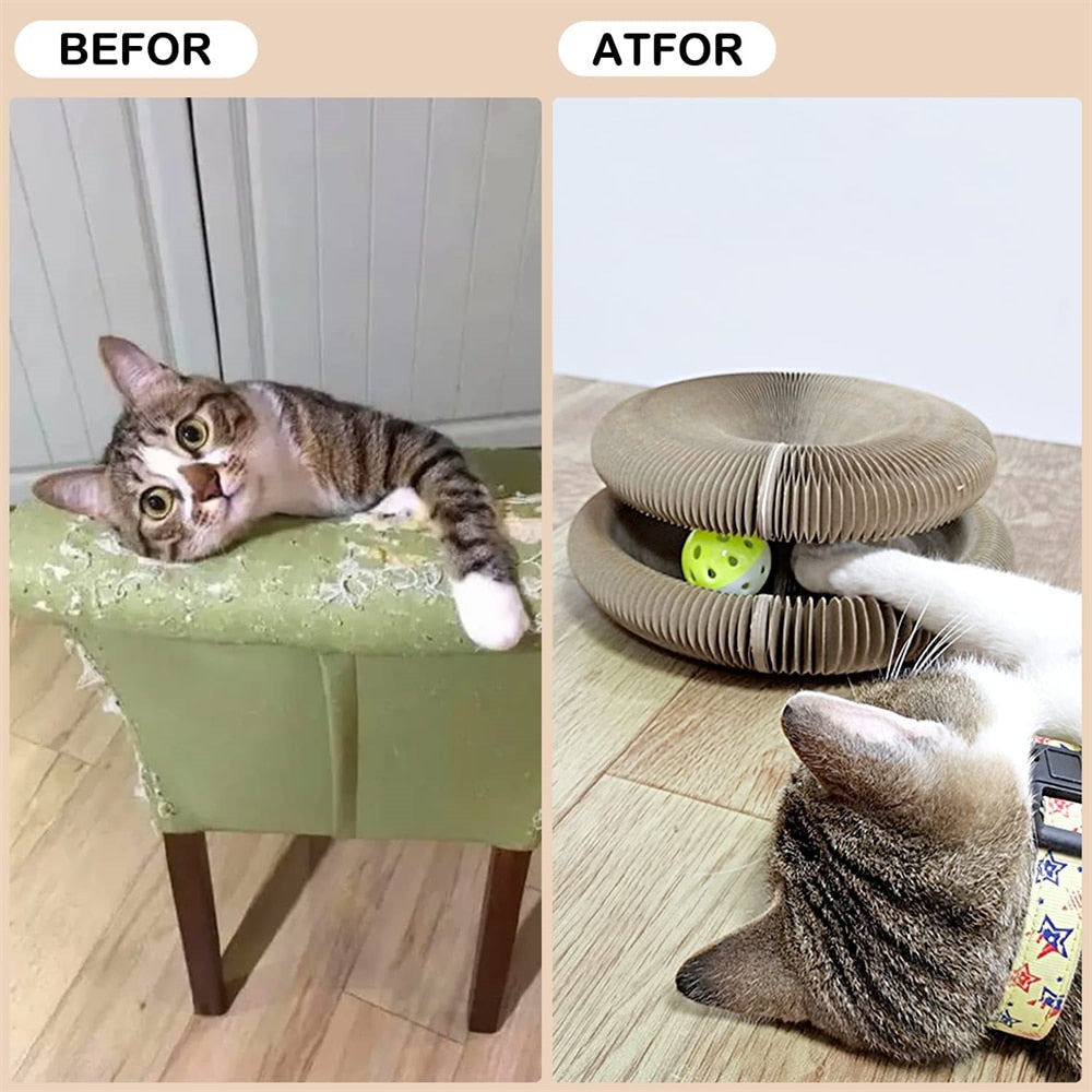 Bell-Enhanced Scratch Board For Claw Climbing & Cat Grind