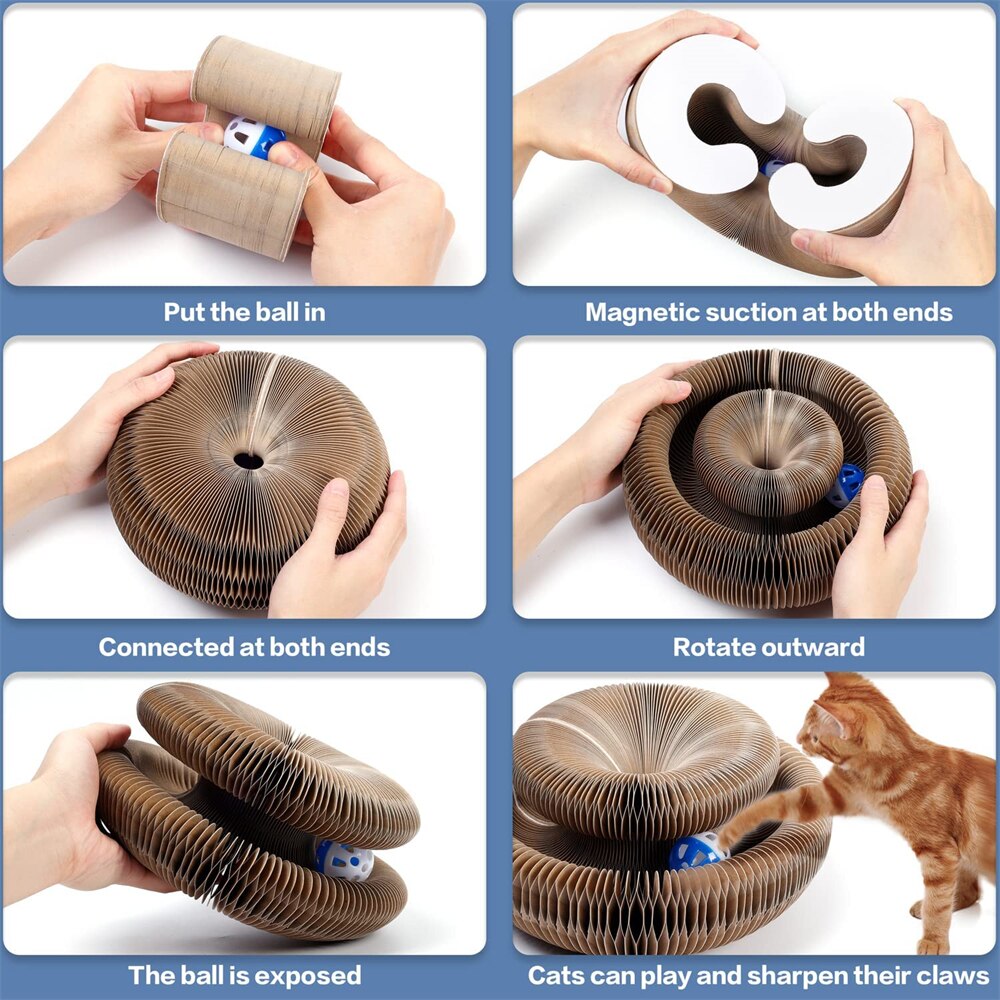 Bell-Enhanced Scratch Board For Claw Climbing & Cat Grind