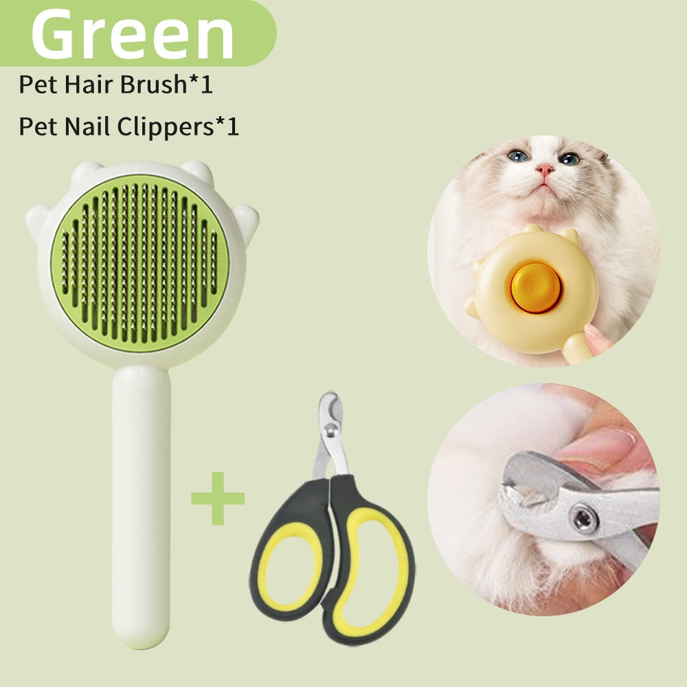 Pet Grooming Needle Brush With Magic Massage Comb