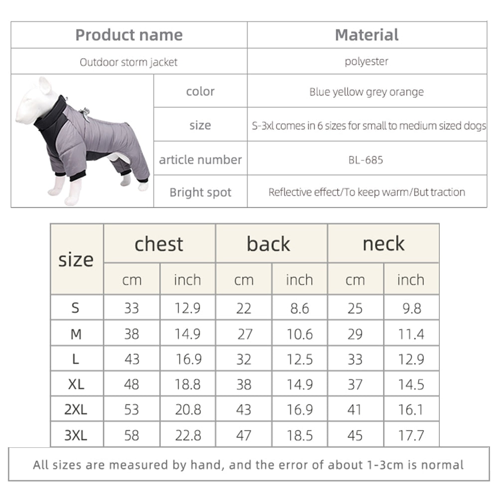 Winter Warm Waterproof Pet Dog Jacket