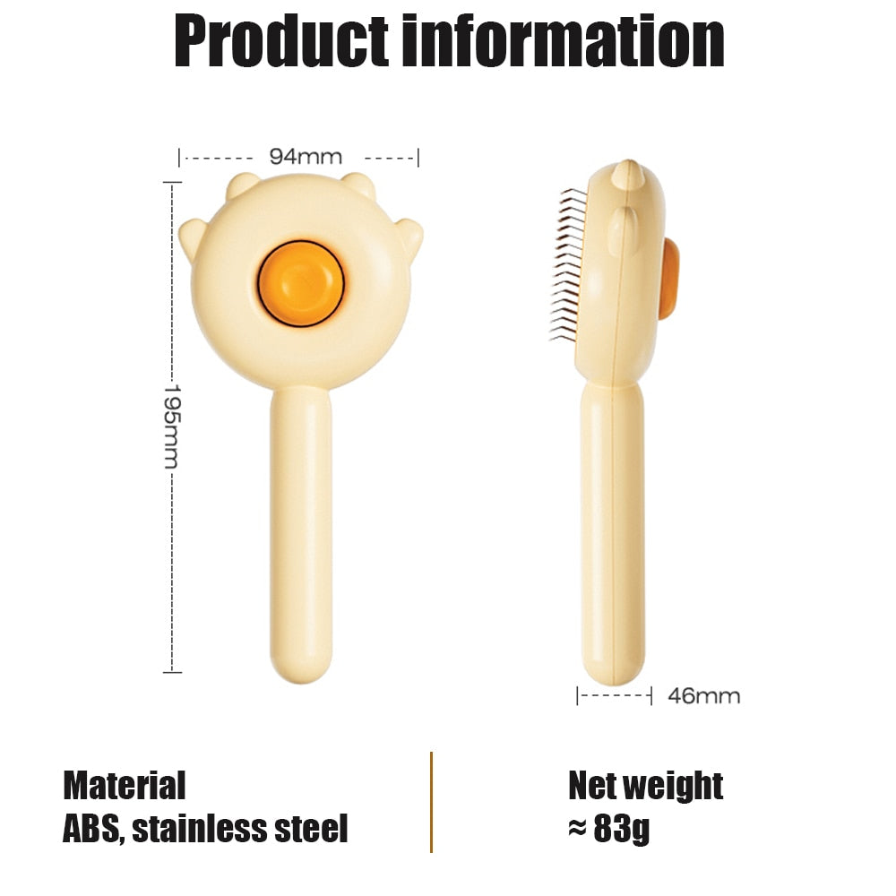 Pet Grooming Needle Brush With Magic Massage Comb