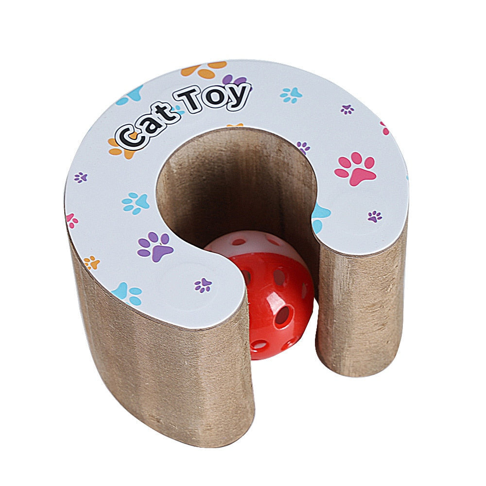 Bell-Enhanced Scratch Board For Claw Climbing & Cat Grind