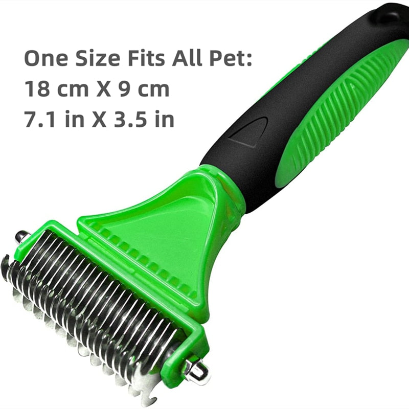 Double-Sided Stainless Steel Pet Grooming Brush