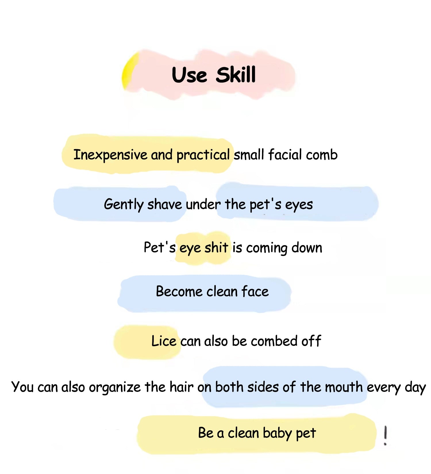 Pet Facial Cleaning Brush For Small Dogs