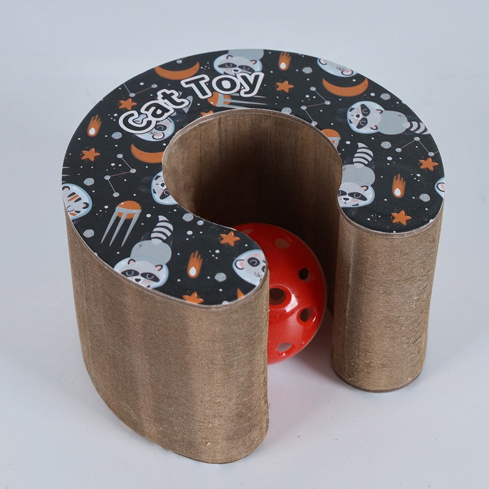Bell-Enhanced Scratch Board For Claw Climbing & Cat Grind