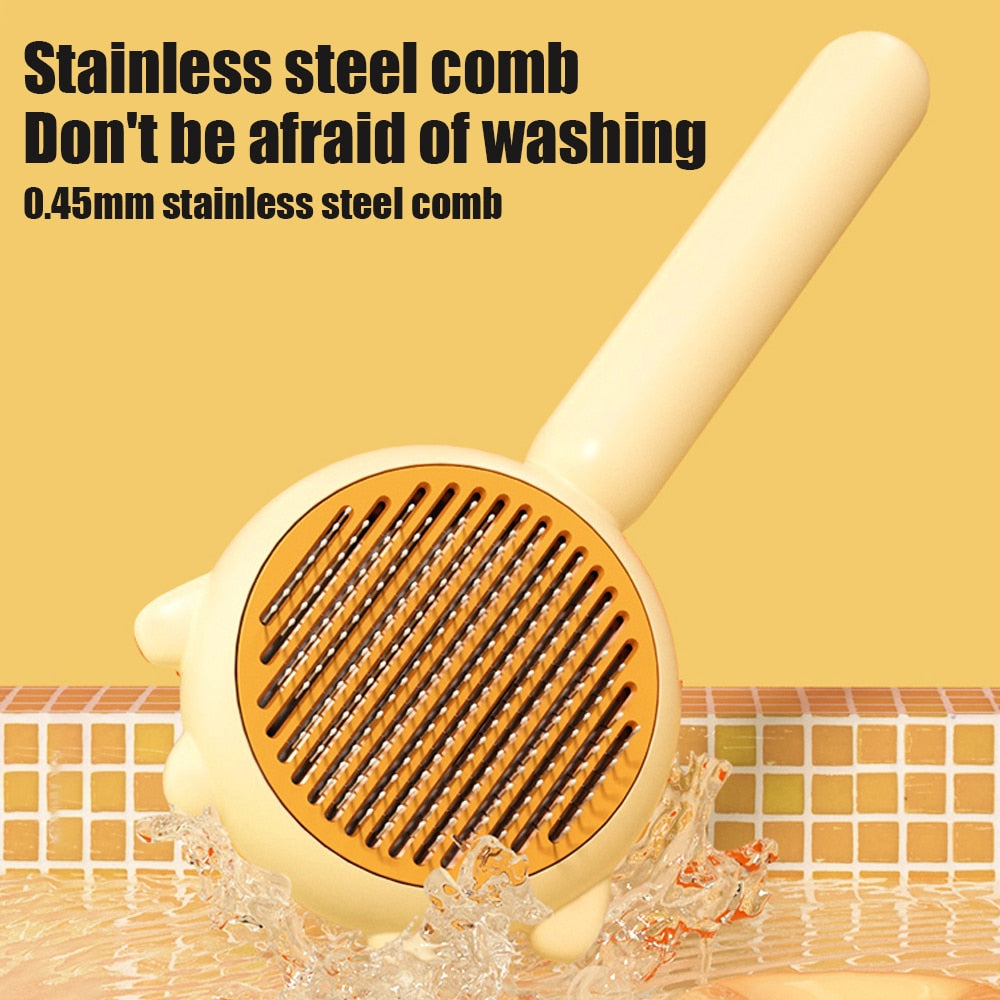 Pet Grooming Needle Brush With Magic Massage Comb