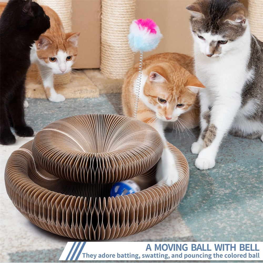 Bell-Enhanced Scratch Board For Claw Climbing & Cat Grind