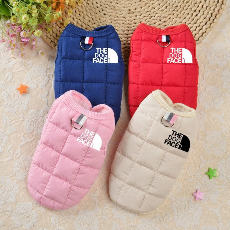 Winter Cotton Dog Vest Coats For Small Medium Dogs